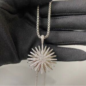 David Yurman Necklace Starburst Pendant w Diamonds
